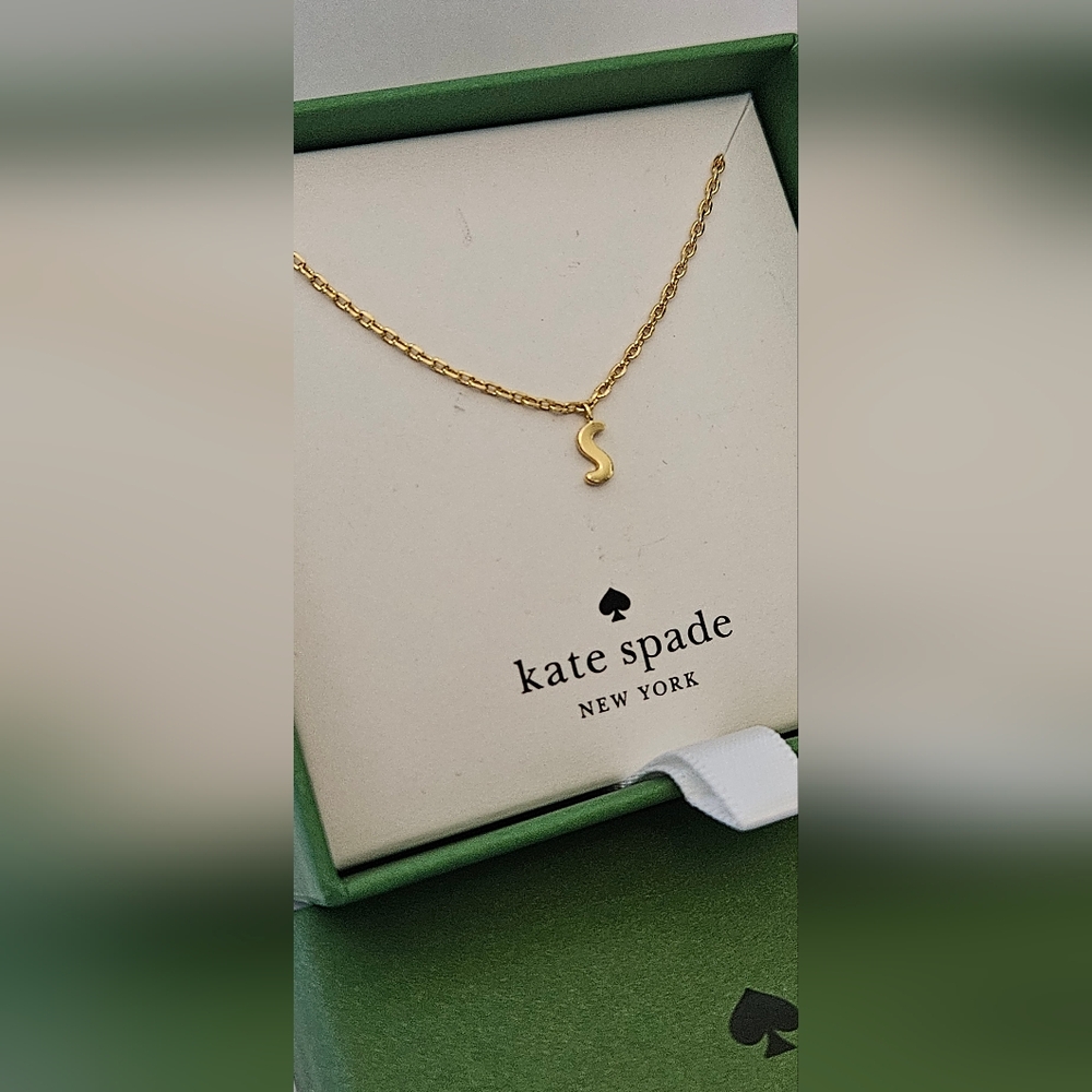 Kate Spade Gold 'S' Pendant Necklace - Picture 3 of 8